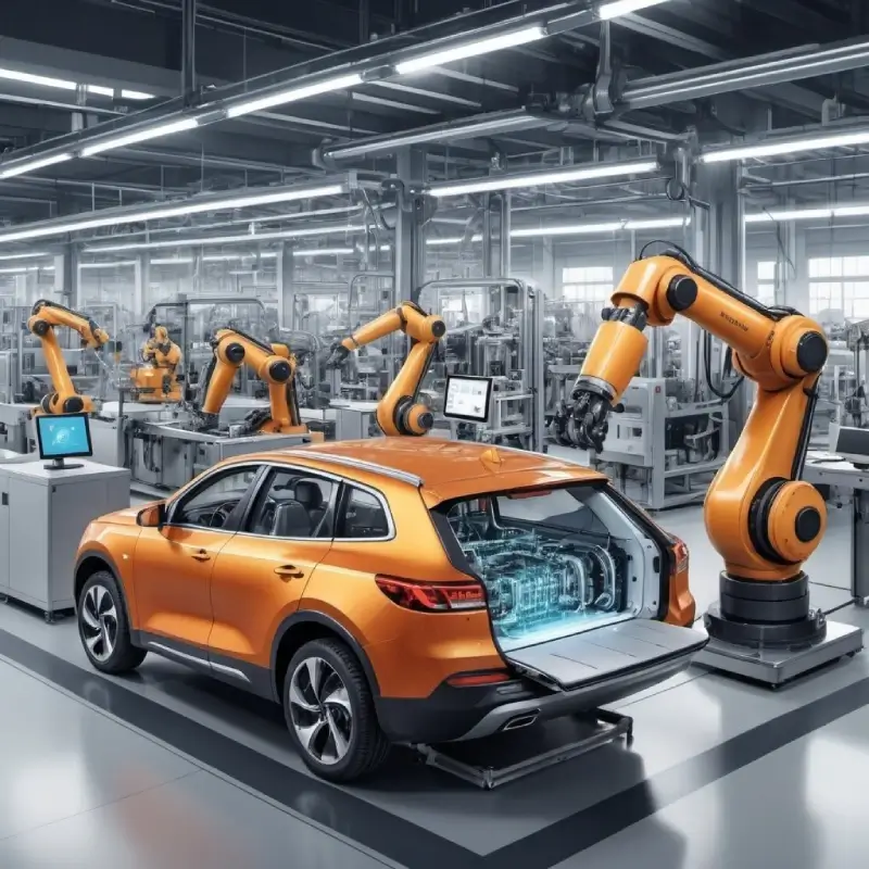 imagen de la industria 4.0 en una fabrica de autos