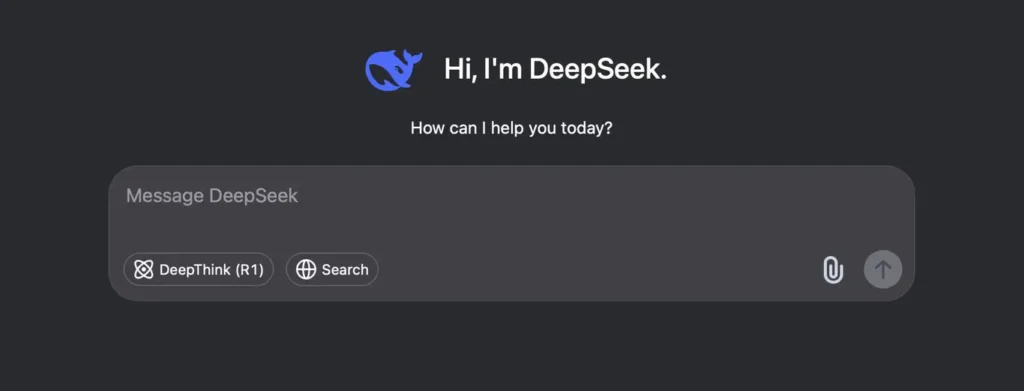 pagina de inicio de deepseek 