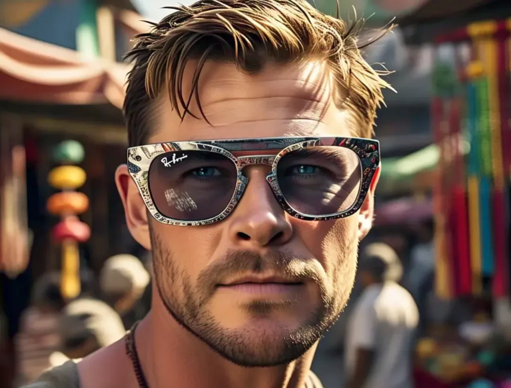 Gafas Rayban meta, untadas por Chris Hemsworth